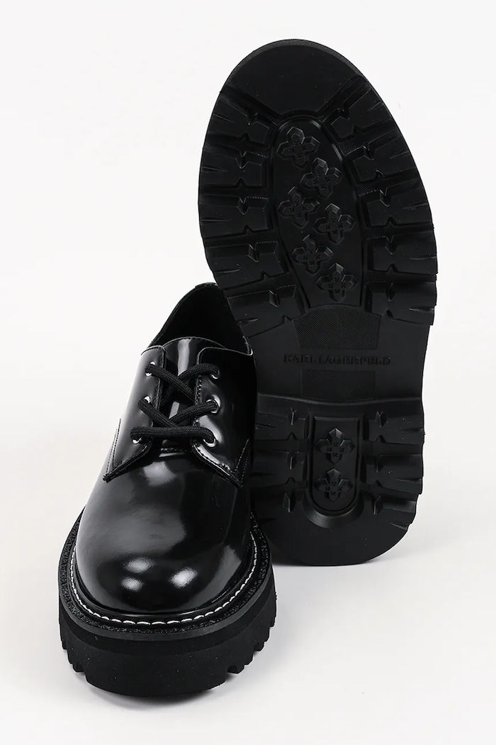Karl Lagerfeld półbuty damskie skórzane Kyla KL43426.000 czarny