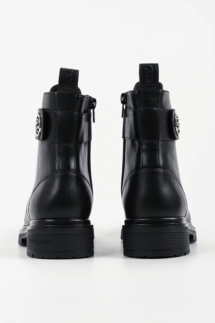 Obuwie Karl Lagerfeld botki damskie skórzane Binky KL47561.000 czarny