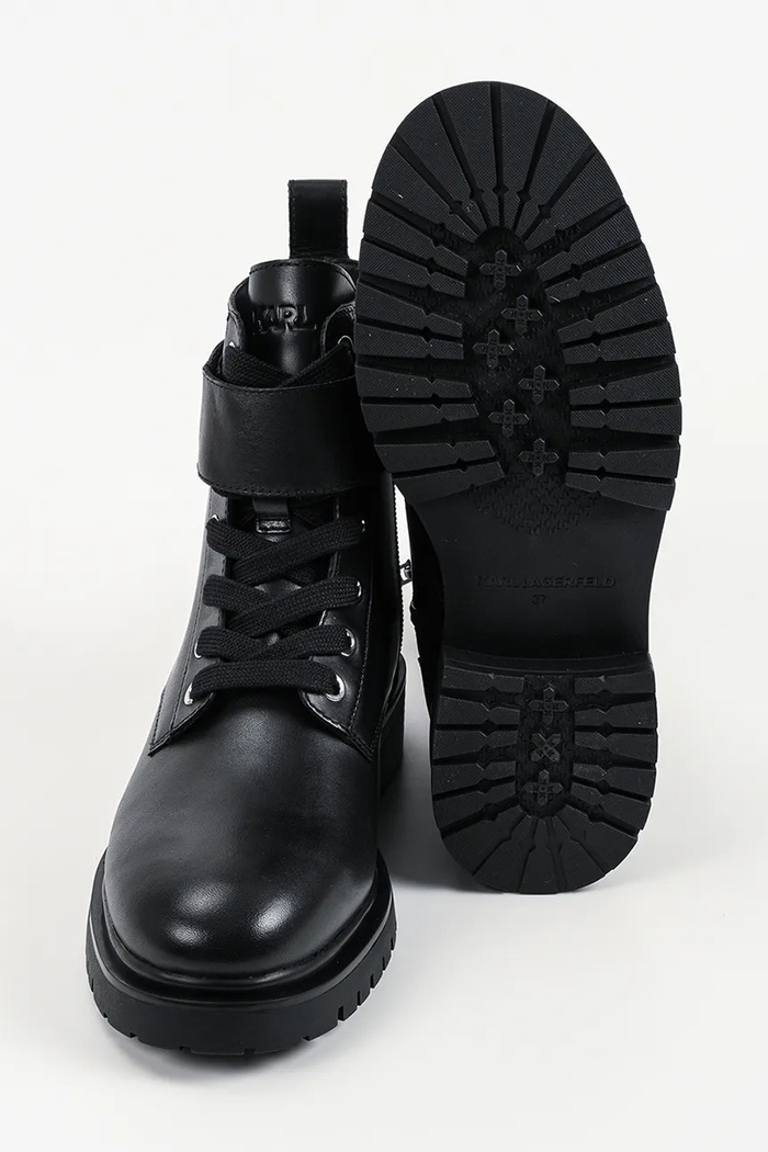 Karl Lagerfeld botki damskie skórzane Binky KL47561.000 czarny