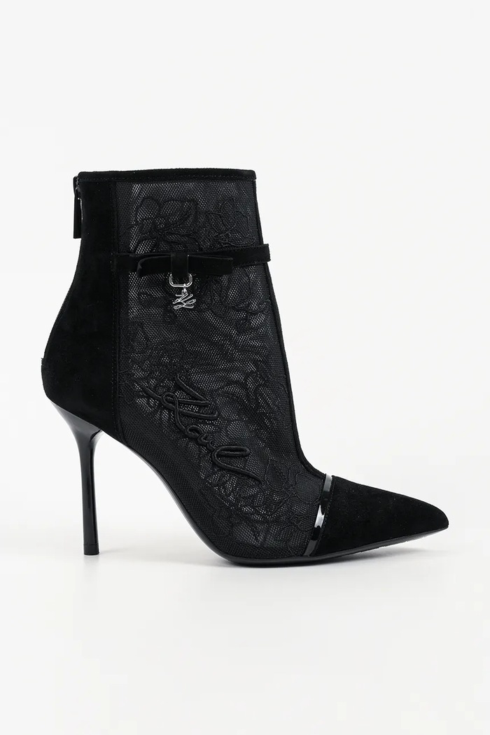 Karl Lagerfeld botki na szpilce damskie Sarabande czarny KL30955L.M00