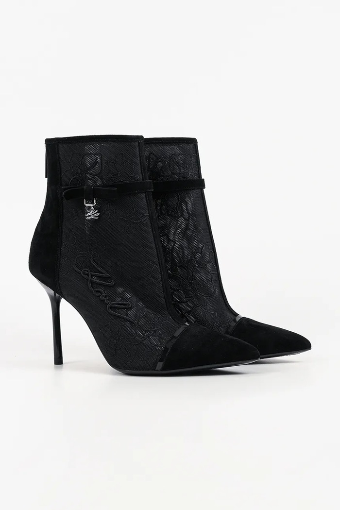 Karl Lagerfeld botki na szpilce damskie Sarabande KL30955L.M00 czarny AW26