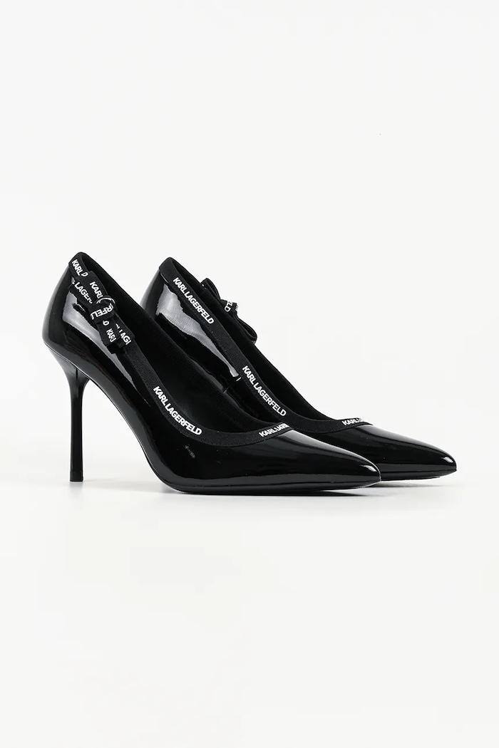 Karl Lagerfeld szpilki skórzane Sarabande KL30908R.1BP czarny AW26