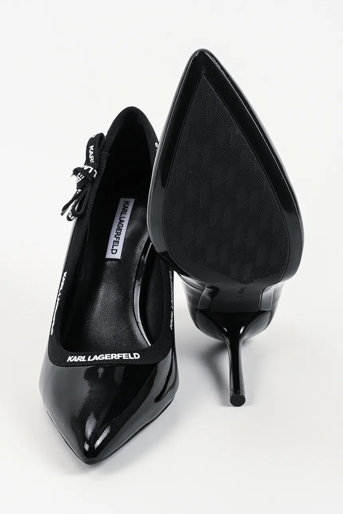 Karl Lagerfeld szpilki skórzane Sarabande KL30908R.1BP czarny