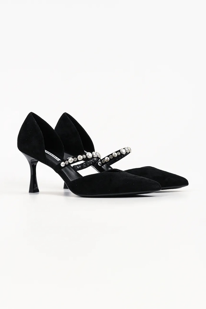 Karl Lagerfeld szpilki skórzane Sienna KL32705A.50S czarny AW26