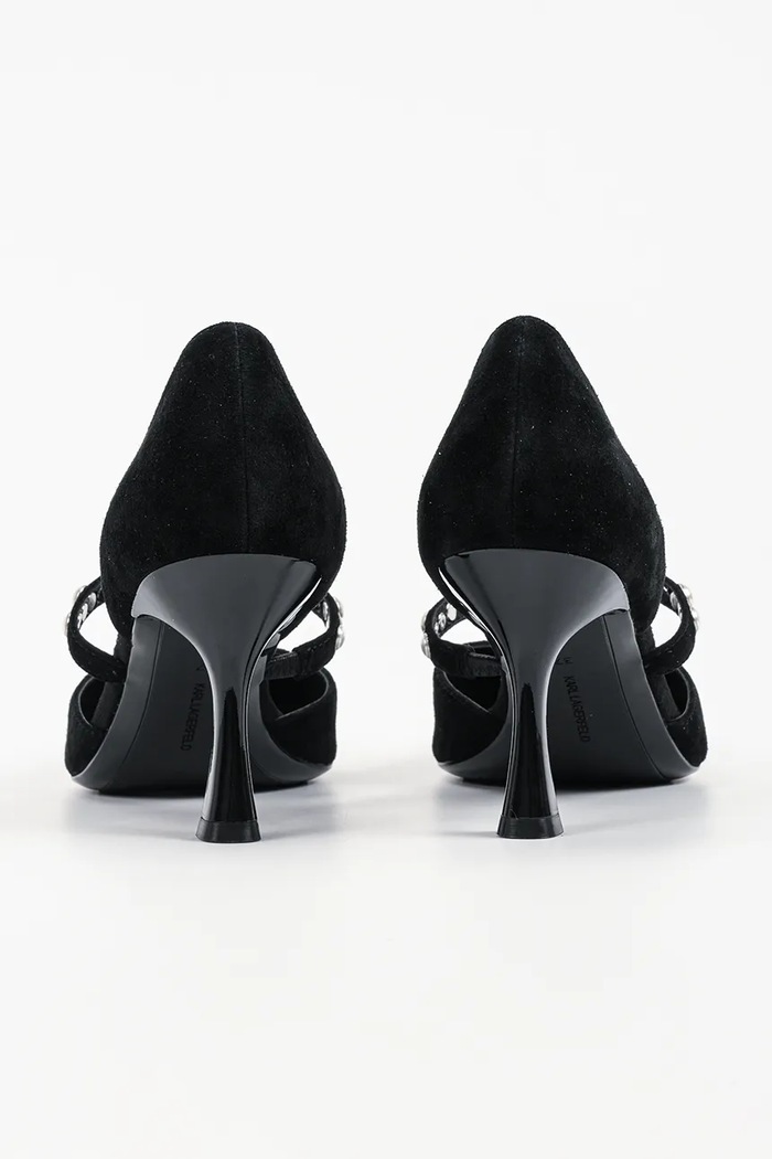 Obuwie Karl Lagerfeld szpilki skórzane Sienna KL32705A.50S czarny