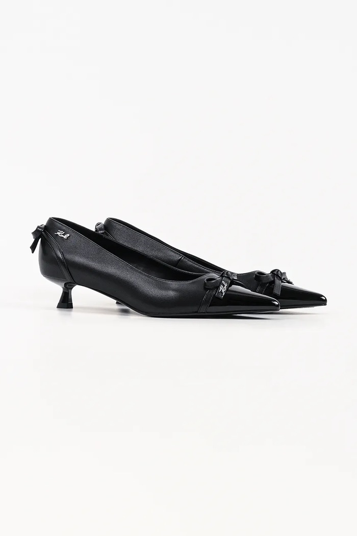Karl Lagerfeld czółenka skórzane Pasha KL30119A.000 czarny AW26