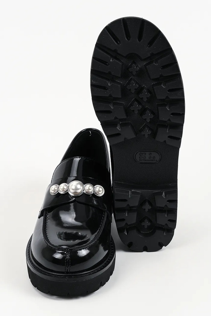 Karl Lagerfeld loafersy damskie skórzane Lowell KL42221.000 czarny