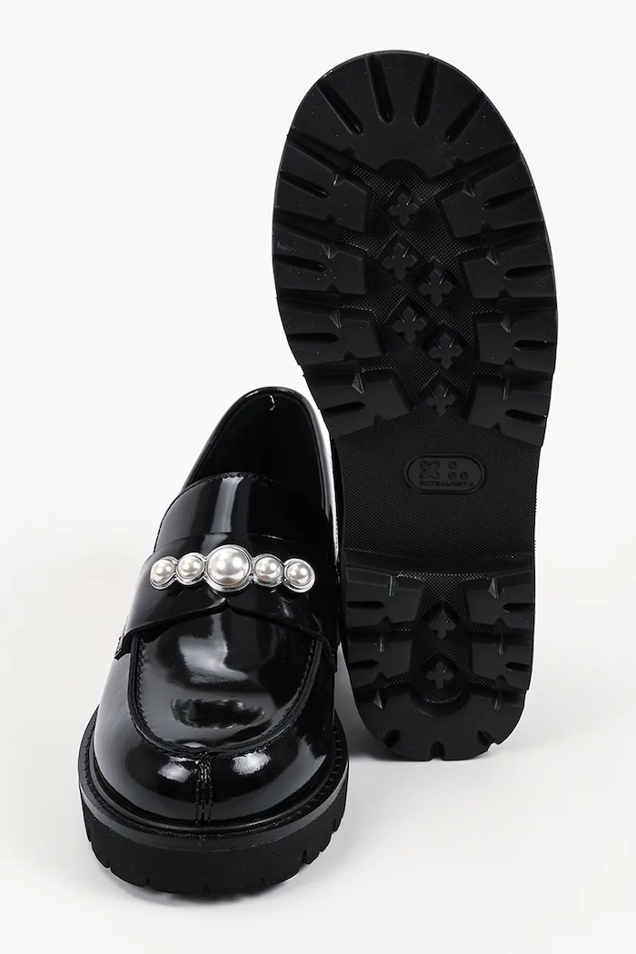 Karl Lagerfeld loafersy damskie skórzane Lowell KL42221.000 czarny
