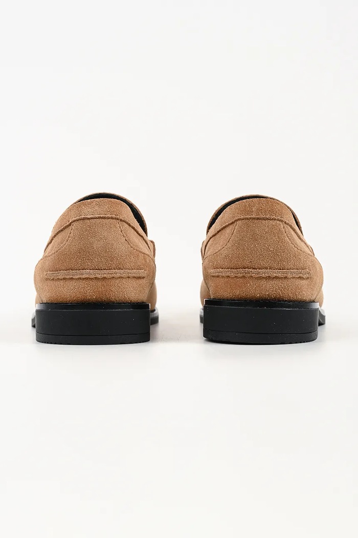 Obuwie Karl Lagerfeld loafersy damskie zamszowe Mia KL42127.522 beżowy