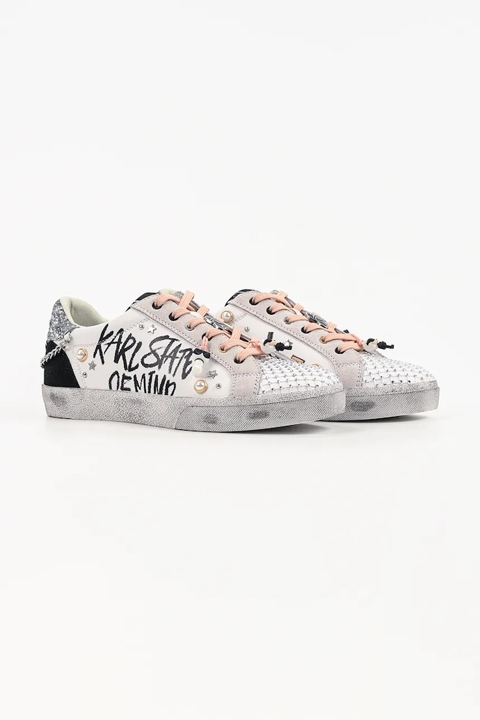 Karl Lagerfeld Skool sneakersy damskie KL60116S.011 biały AW26