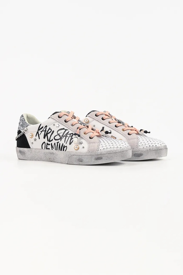 Karl Lagerfeld Skool sneakersy damskie KL60116S.011 biały AW26