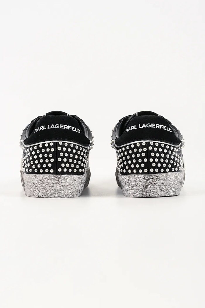 Obuwie Karl Lagerfeld Skool sneakersy damskie skórzane KL60130N.00S czarny