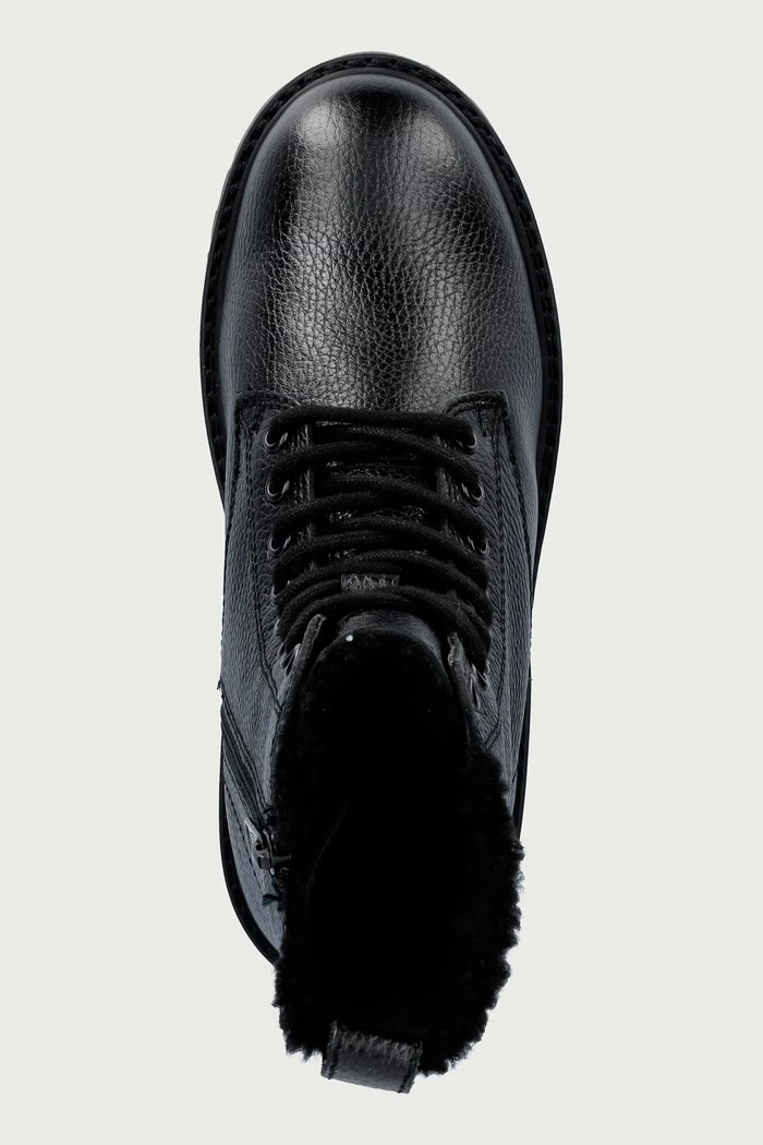 Pohodni čevlji ženski usnjeni TJW PLATFORM BOOTS WL Tommy Jeans EN0EN03159 črna