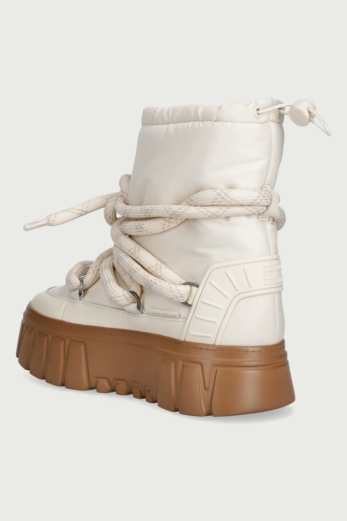 Παπούτσια Tommy Jeans TJW PLATFORM NYLON SNOWBOOT WL μπότες χιονιού Γυναικεία EN0EN03163 μπεζ