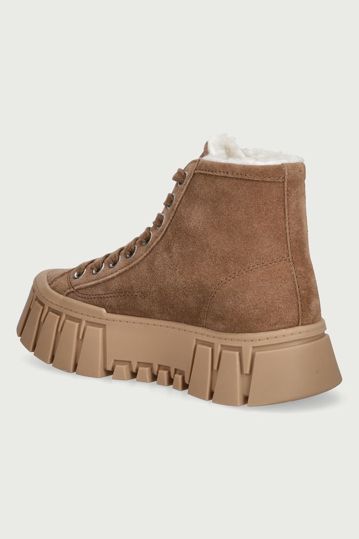 Obuwie Tommy Jeans TJW PLATFORM SNEAKER MC WL sneakersy damskie zamszowe EN0EN03134 brązowy