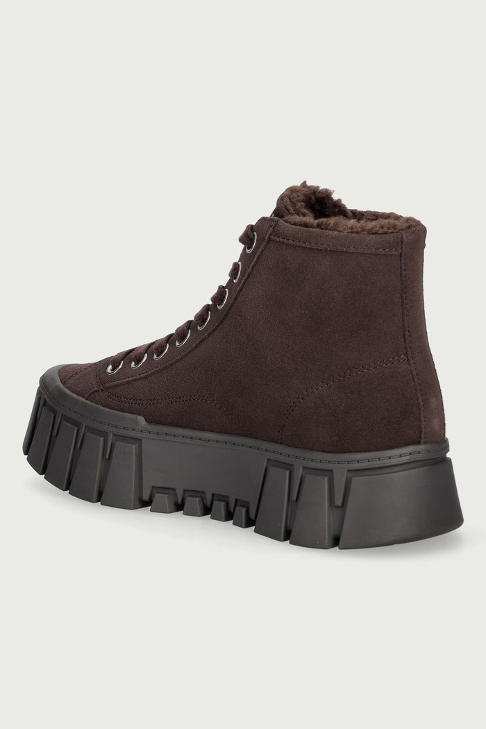 Obuwie Tommy Jeans TJW PLATFORM SNEAKER MC WL sneakersy damskie zamszowe EN0EN03134 brązowy