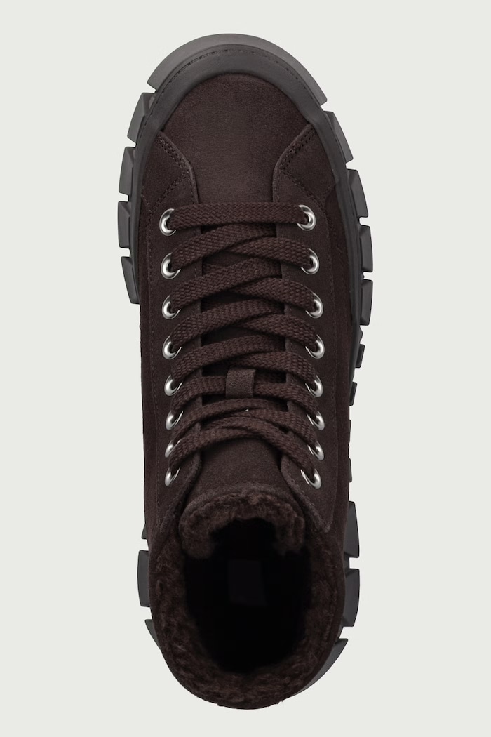 TJW PLATFORM SNEAKER MC WL sneakersy damskie zamszowe Tommy Jeans EN0EN03134 brązowy