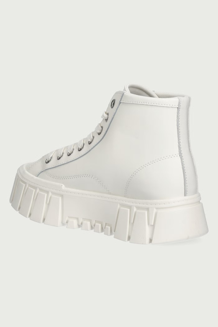 Obuwie Tommy Jeans TJW PLATFORM SNEAKER LEATHER MC trampki damskie skórzane EN0EN03133 beżowy