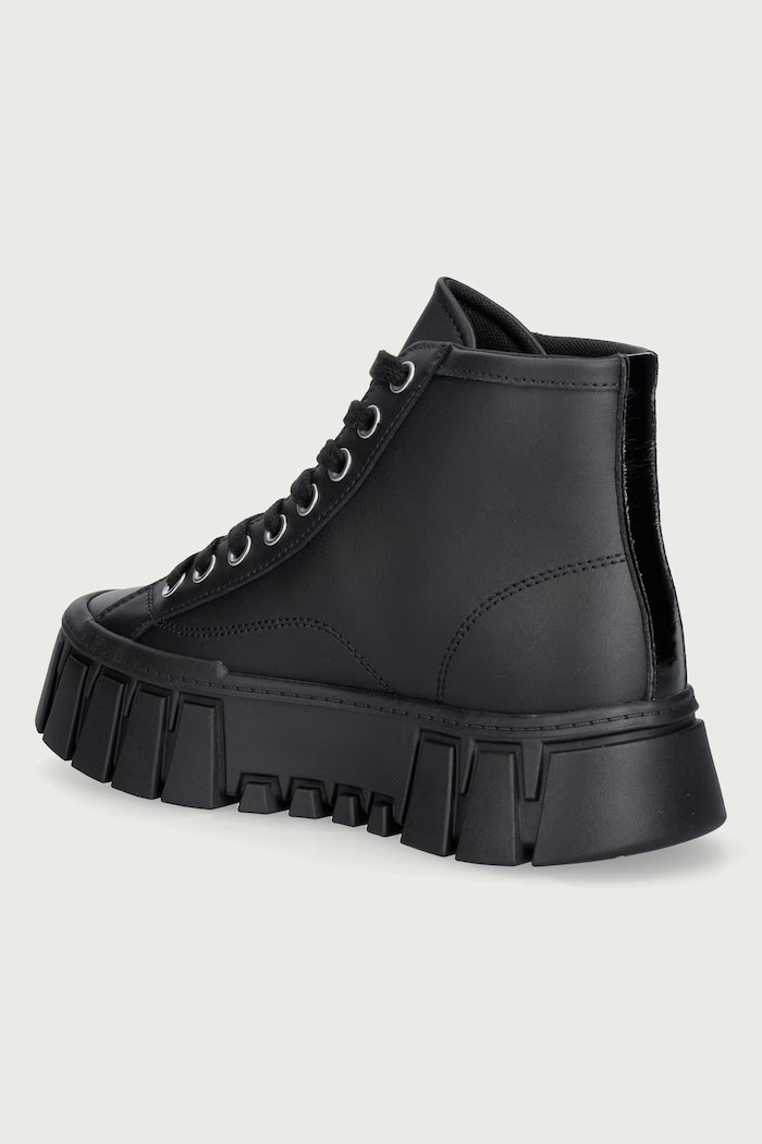 Obuća Tommy Jeans TJW PLATFORM SNEAKER LEATHER MC tenisice za žene od kože EN0EN03133 crna