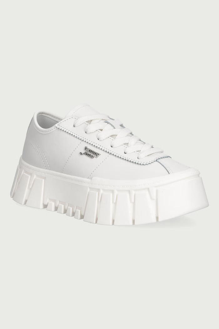 Tommy Jeans TJW PLATFORM SNEAKER LEATHER LC sneakersy damskie skórzane biały EN0EN03165