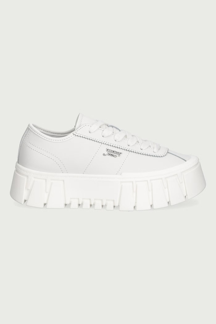 Tommy Jeans TJW PLATFORM SNEAKER LEATHER LC sneakersy damskie skórzane EN0EN03165 biały AW26