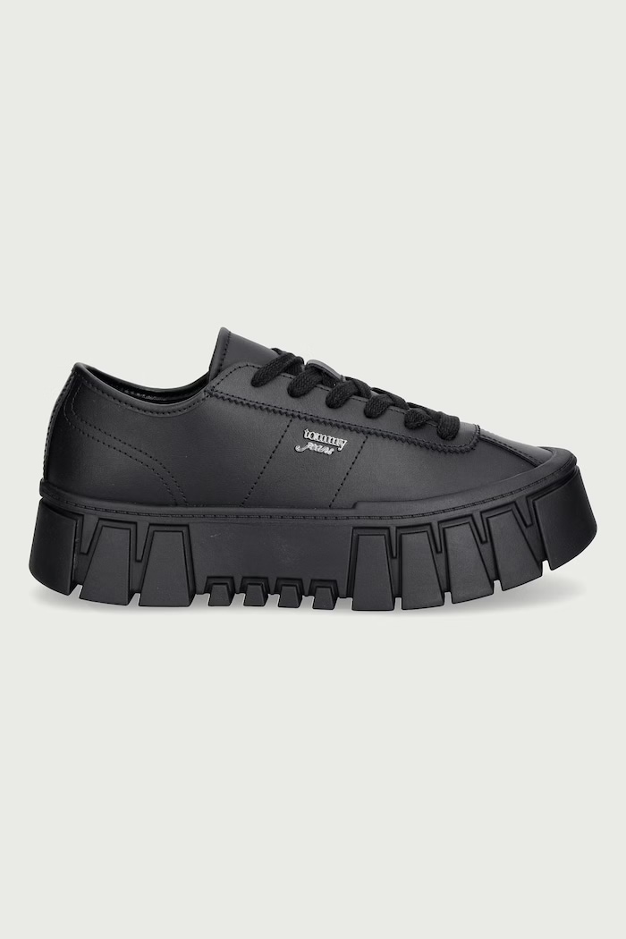 Tommy Jeans TJW PLATFORM SNEAKER LEATHER LC sneakersy damskie skórzane EN0EN03165 czarny AW26
