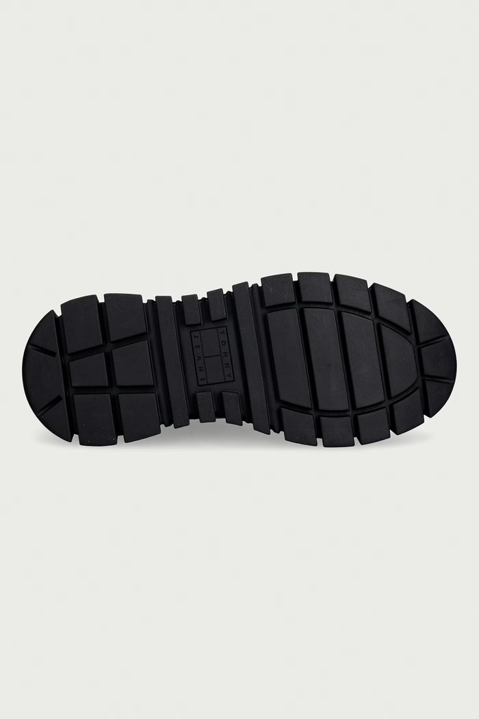 Tommy Jeans TJW PLATFORM SNEAKER LEATHER LC sneakers γυναικεία δερμάτινα EN0EN03165 μαύρο