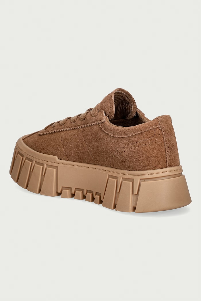 Obuwie Tommy Jeans TJW PLATFORM SNEAKER SUEDE sneakersy damskie zamszowe EN0EN03132 brązowy