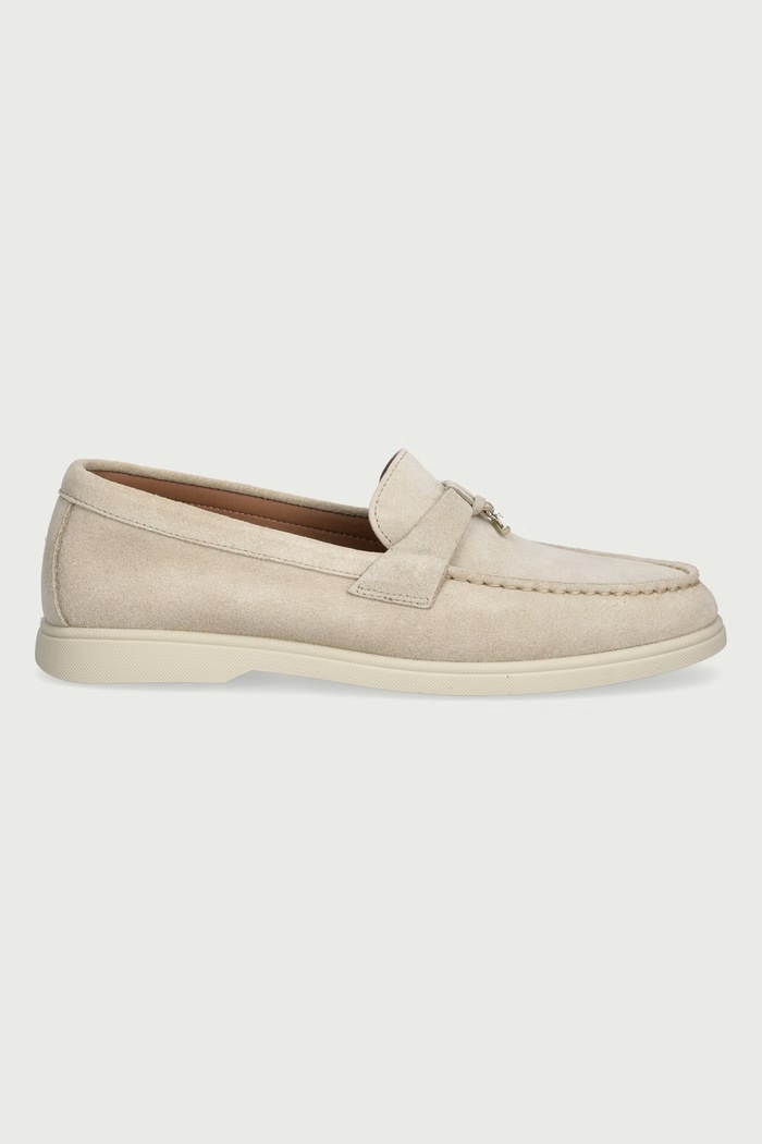 BOSS Loafery dámske semišové Sienne 50573418.275 béžová AW26