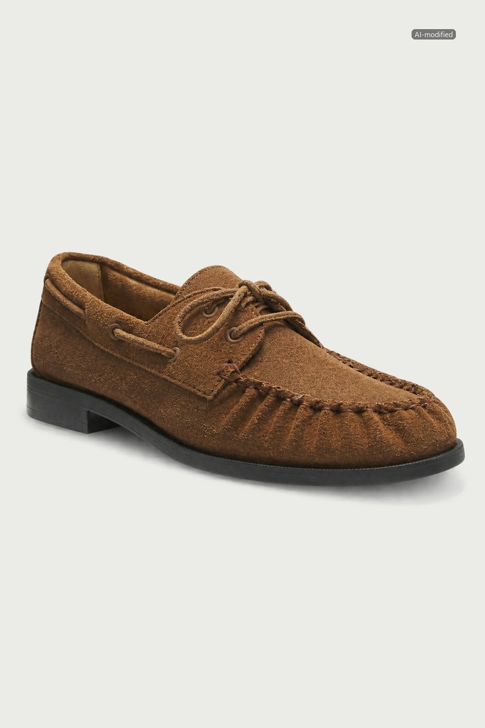 BOSS Mocasini pentru femei din piele întoarsă Lycia maro 50568643.211