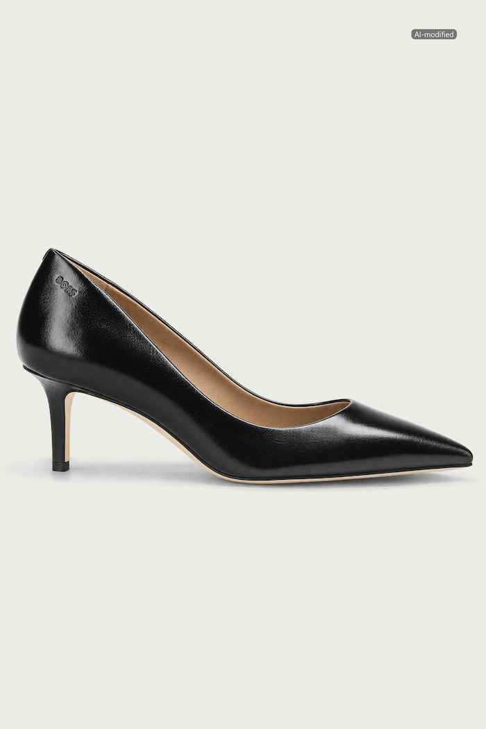 BOSS Pantofi cu toc stiletto din piele Miah 50573442.001 negru AW26