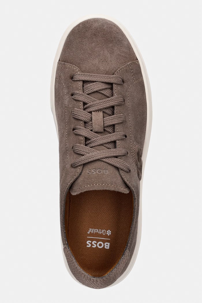 BOSS Kieran sneakersy damskie zamszowe beżowy 50569228.915