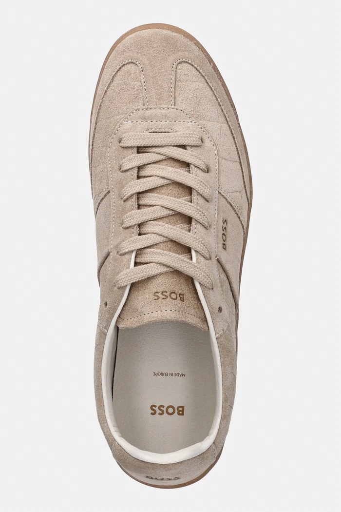 BOSS Brenta sneakers γυναικεία σουέτ μπεζ 50568884.275