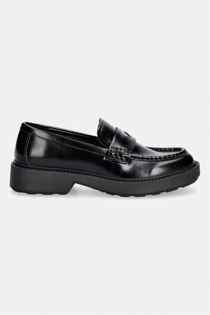 HUGO mokasíny dámske kožené Angey 50573780.001 čierna AW26