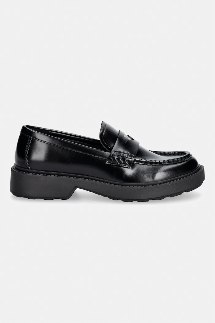 HUGO mokasíny dámske kožené Angey 50573780.001 čierna AW26