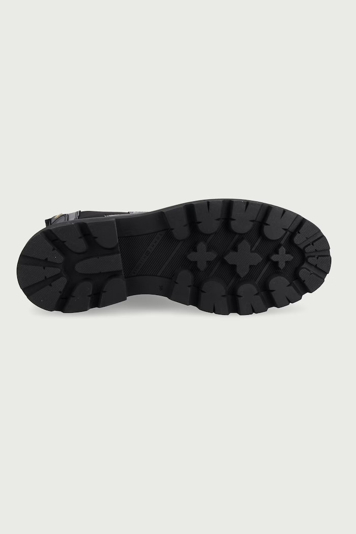 Боти челси дамски от кожа TH STUD LEATHER HIGH CHELSEA Tommy Hilfiger черен FW0FW09570