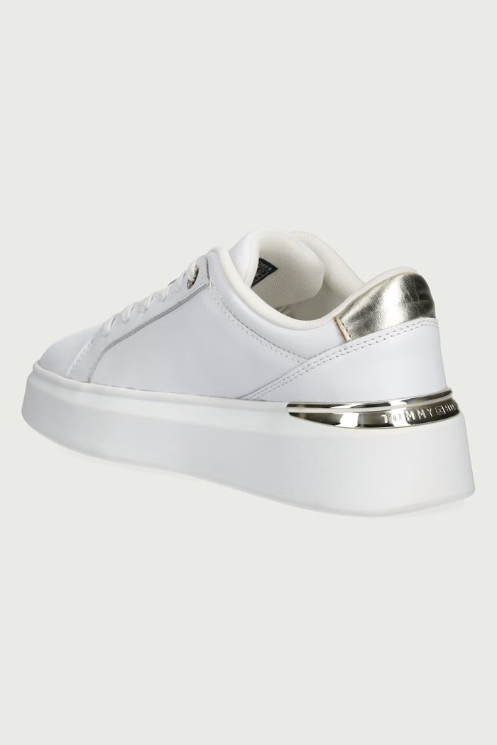 Obuća Tommy Hilfiger Tenisice za žene od kože TH PLATFORM CHIC SNEAKER FW0FW09626 bijela