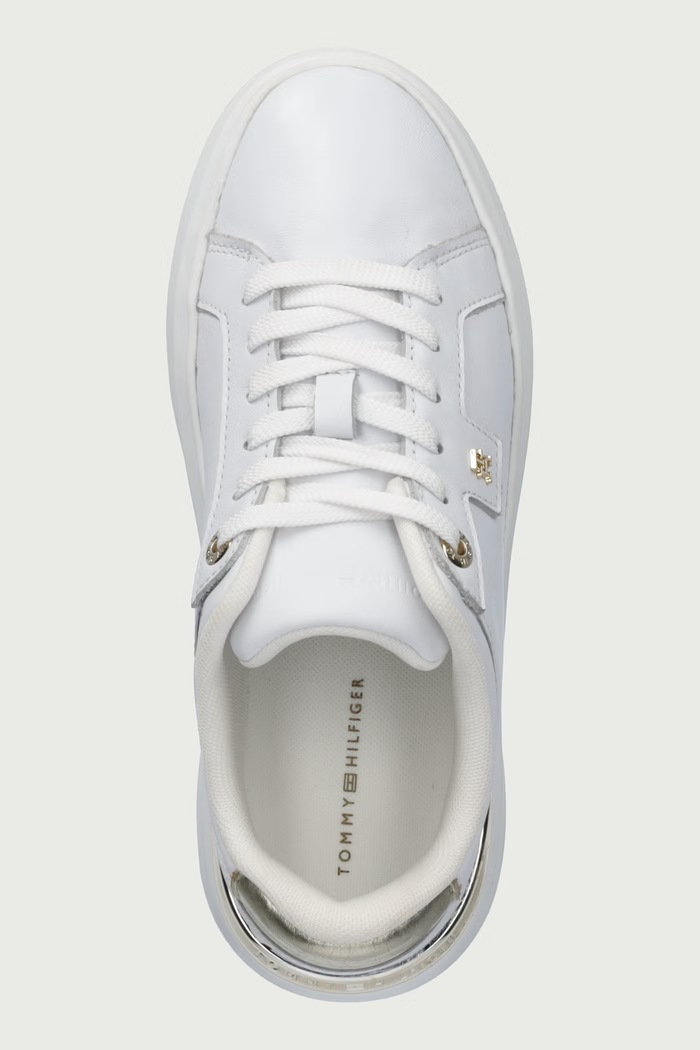 Tenisice za žene od kože TH PLATFORM CHIC SNEAKER Tommy Hilfiger FW0FW09626 bijela