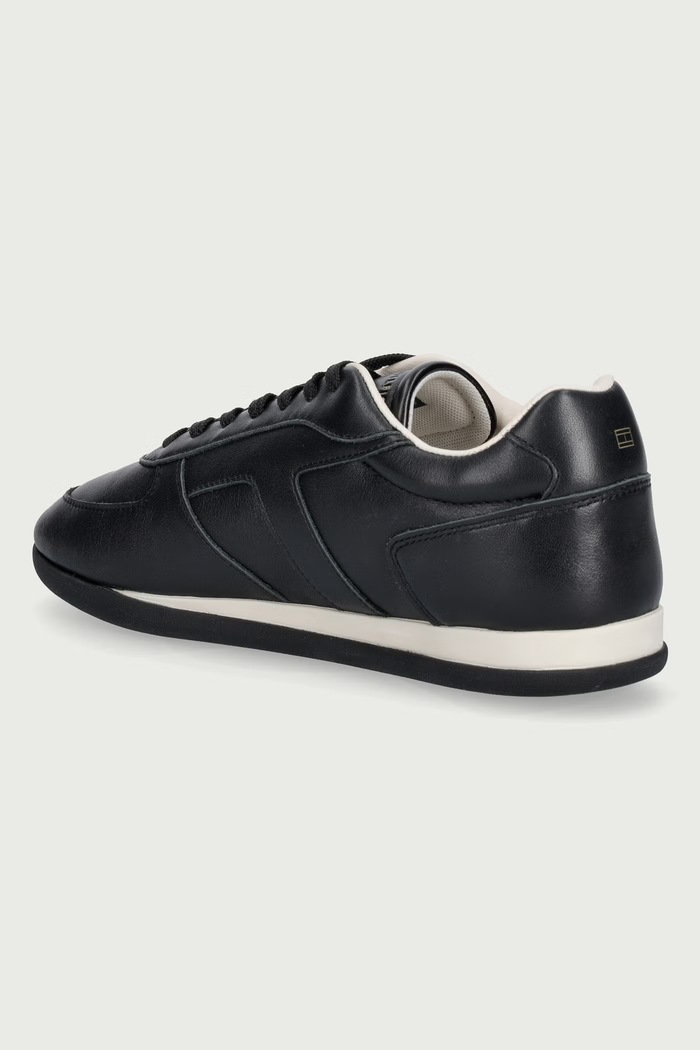 Παπούτσια Tommy Hilfiger TH VINTAGE LOW RUNNER LEATHER sneakers γυναικεία δερμάτινα FW0FW09485 μαύρο