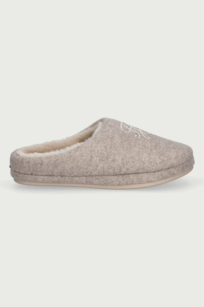 Tommy Hilfiger Kapcie damskie TH HOUSE BOOTIE FLANNEL FW0FW09699 beżowy AW26