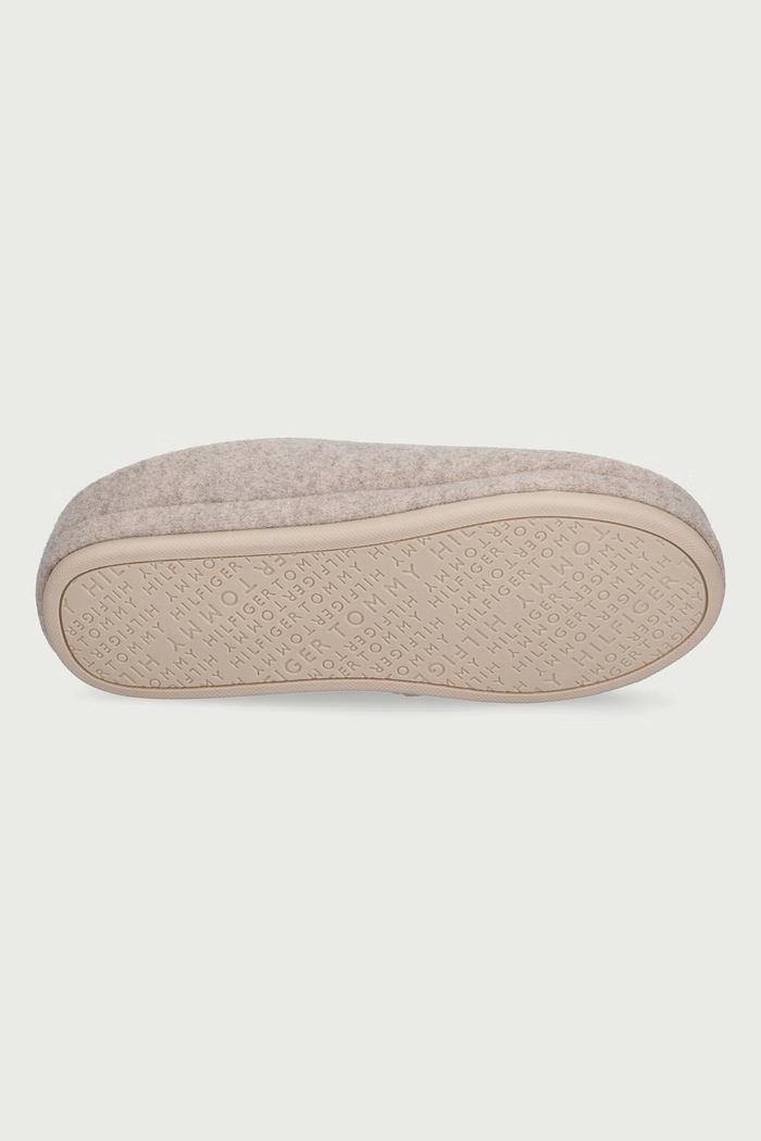 Kapcie damskie TH HOUSE BOOTIE FLANNEL Tommy Hilfiger beżowy FW0FW09699