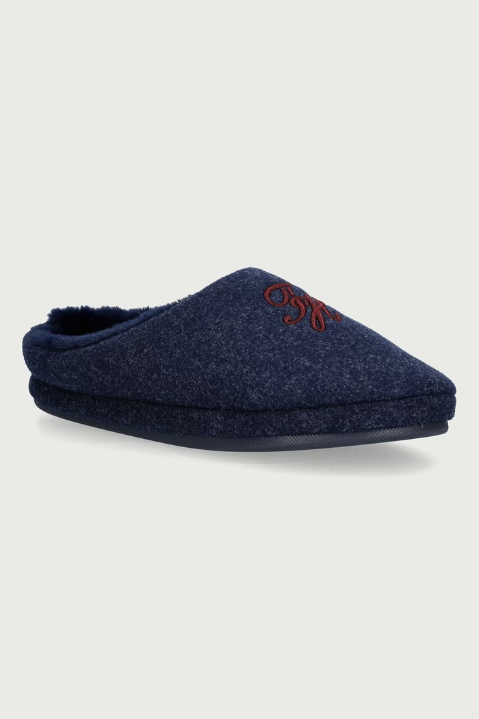 Tommy Hilfiger Παντόφλες Γυναικεία TH HOUSE BOOTIE FLANNEL σκούρο μπλε FW0FW09699