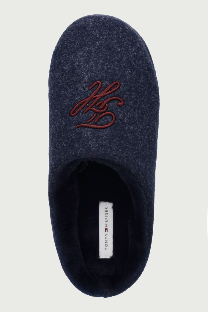 Παντόφλες Γυναικεία TH HOUSE BOOTIE FLANNEL Tommy Hilfiger FW0FW09699 σκούρο μπλε