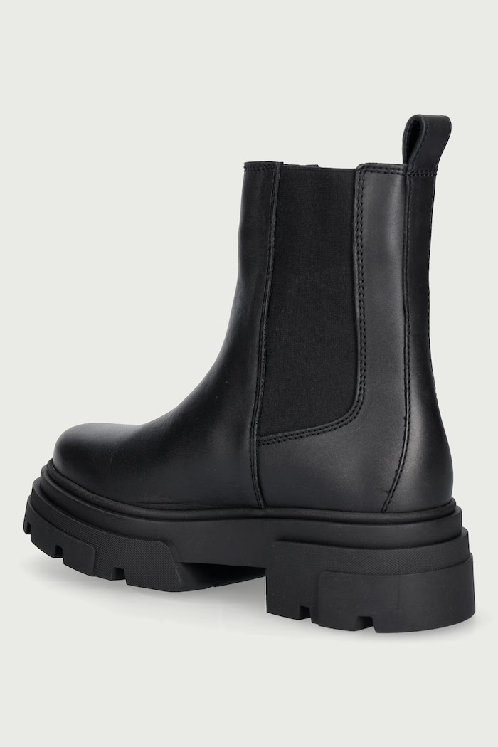 Obuća Tommy Hilfiger Čizme s platformom za žene od kože LEATHER CHUNKY CHELSEA BOOT FW0FW09679 crna