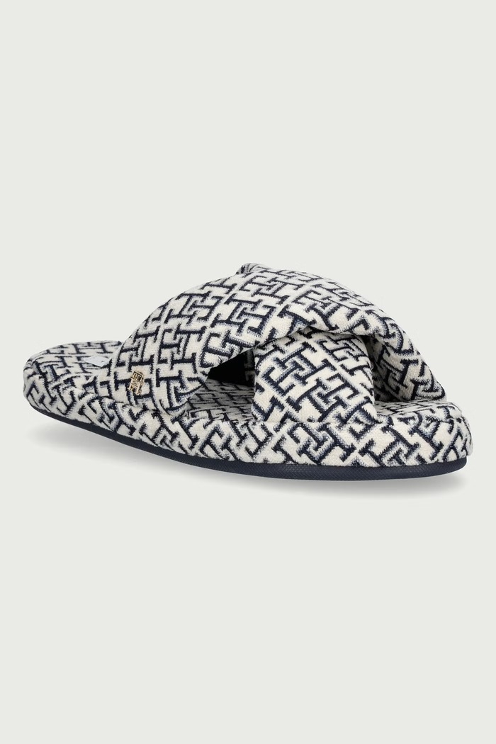 Tommy Hilfiger Παντόφλες Γυναικεία TH FEMININE HOUSE SHOES MONOGRAM σκούρο μπλε FW0FW09631