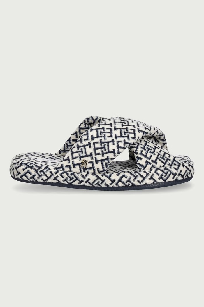 Tommy Hilfiger Παντόφλες Γυναικεία TH FEMININE HOUSE SHOES MONOGRAM FW0FW09631 σκούρο μπλε AW26