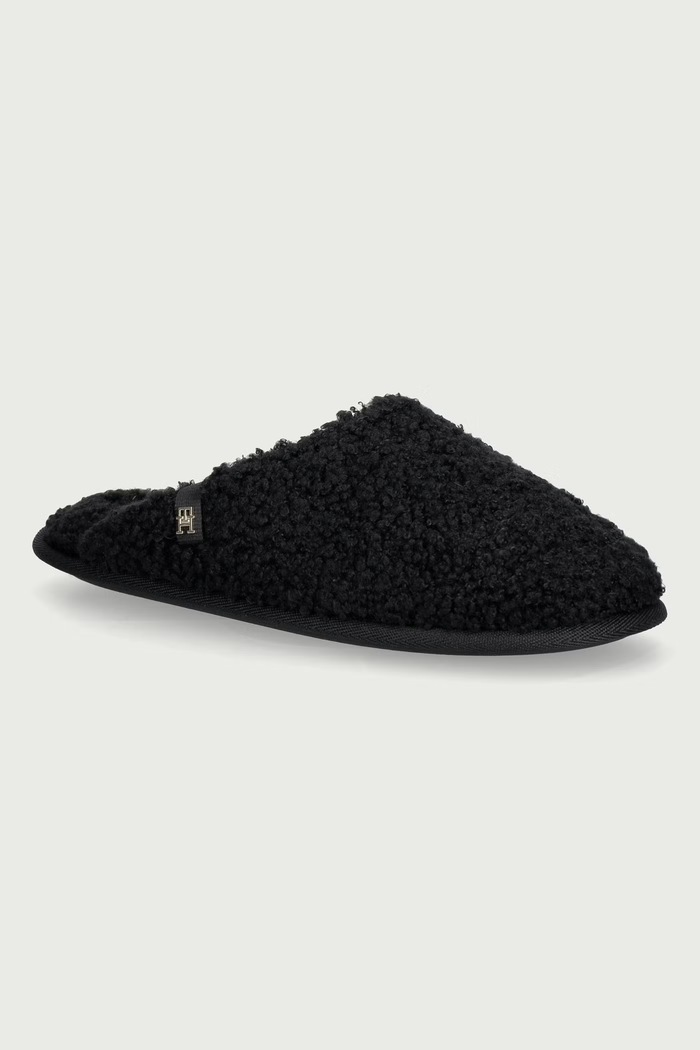 Tommy Hilfiger Παντόφλες Γυναικεία TH HOUSE SHOES μαύρο FW0FW09618