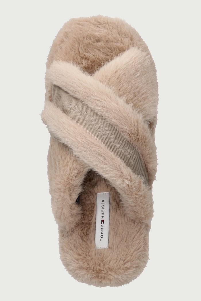Παντόφλες Γυναικεία TH FEMININE HOUSE SHOES Tommy Hilfiger FW0FW09615 μπεζ