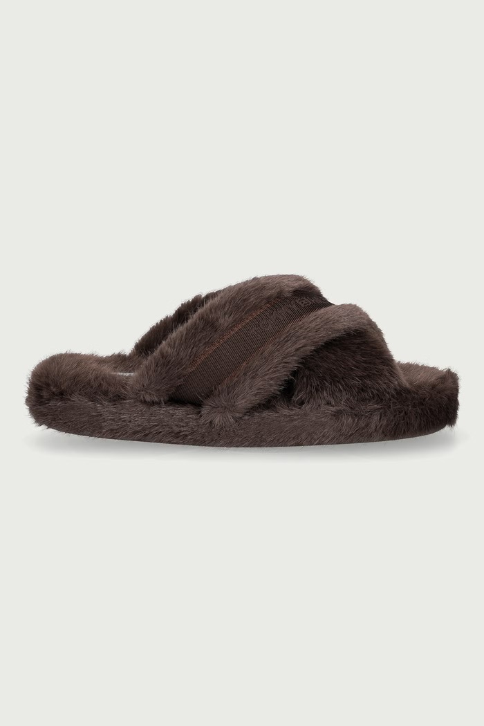Tommy Hilfiger Παντόφλες Γυναικεία TH FEMININE HOUSE SHOES FW0FW09615 καφέ AW26