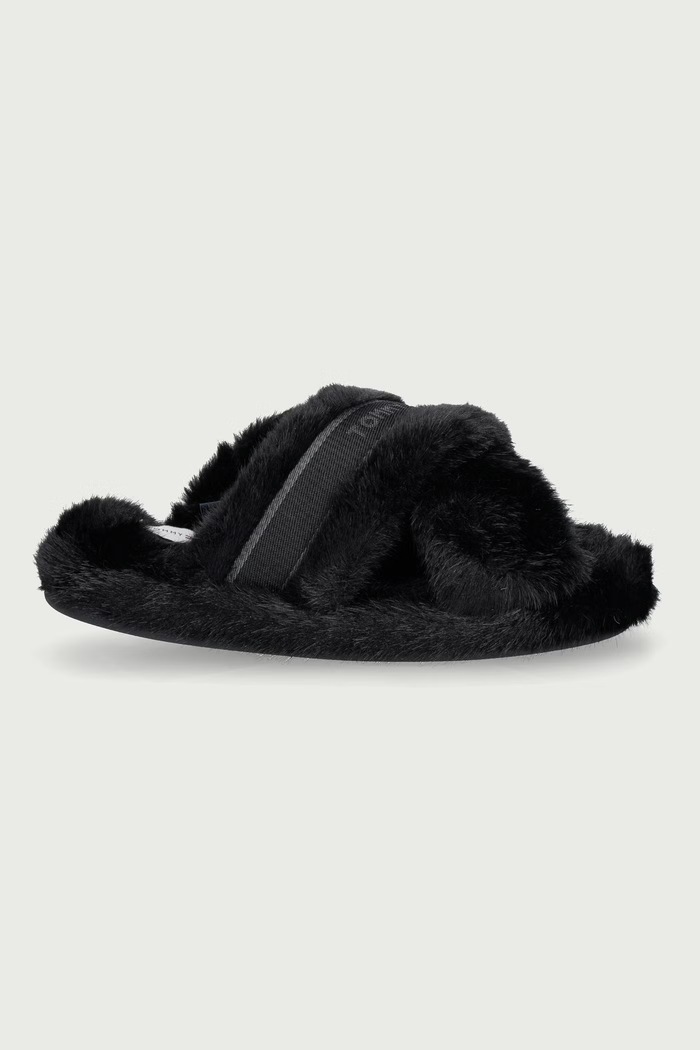 Tommy Hilfiger Παντόφλες Γυναικεία TH FEMININE HOUSE SHOES FW0FW09615 μαύρο AW26
